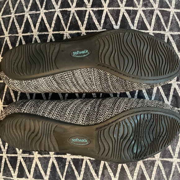 Softwalk Black & White Ballet Flats with Arch Support Women's 8.5W New in Box - Picture 3 of 6